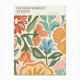 Flowers Market Zurich Canvas Print