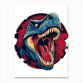 T - Rex Head Illustration Canvas Print