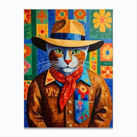 Cowboy Cat 1 Canvas Print