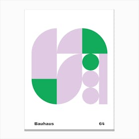 Geometric Bauhaus Poster 64 Canvas Print