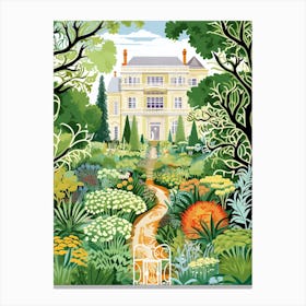 Hidcote Manor Gardens Uk Modern Illustration 2 Canvas Print