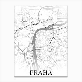 Praha, Česká Republika, City Map, Black And White Fade Design Copy Toile