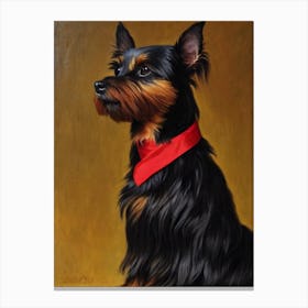 Yorkshire Terrier Renaissance Portrait Oil Painting Canvas Print