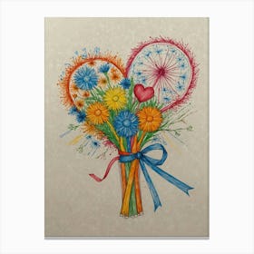 Dandelion Bouquet Canvas Print