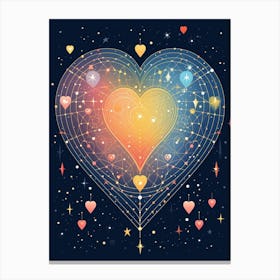 Rainbow Space Heart 3 Canvas Print