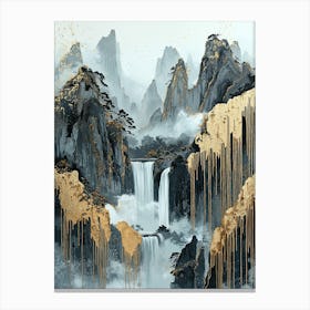 Carstensz Golden Peaks - Abstract Opulence Canvas Print