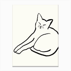 Good Morning Monochrome Cat Canvas Print