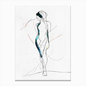 Nude Line Drawing Canvas Print