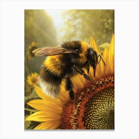 Bumblebee Storybook Illustration 11 Canvas Print