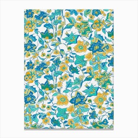 Flower Jubilee London Fabrics Floral Pattern 5 Canvas Print