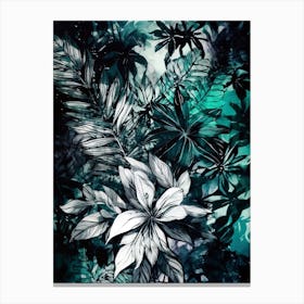 Tropical Jungle flowers nature Canvas Print
