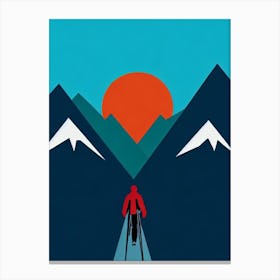Snowshoe, Usa Modern Illustration Skiing Poster Canvas Print