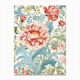 Victorian Floral Wallpaper 6 Canvas Print