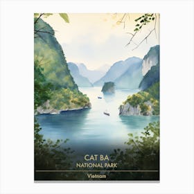 Cat Ba National Park Vietnam Watercolour 3 Canvas Print