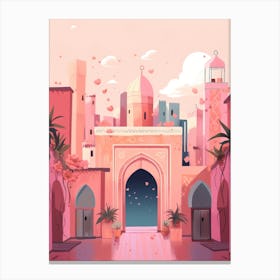 Pink Arabic City Canvas Print