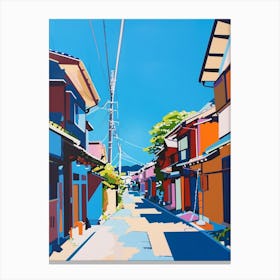 Aizu Wakamatsu Japan Colourful Illustration Canvas Print