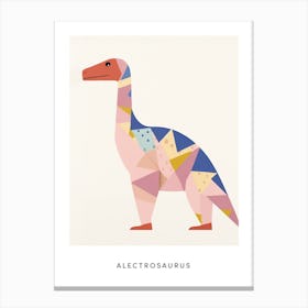 Nursery Dinosaur Art Alectrosaurus 3 Poster Canvas Print