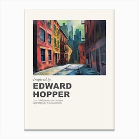 Museum Poster Inspired By Edward Hopper 7 Canvas Print