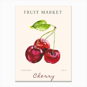 Cherry Fruit Market Canvas Print