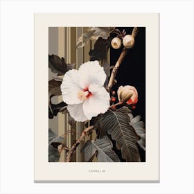 Flower Illustration Camellia 4 Poster Canvas Print