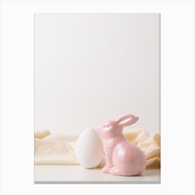 Easter Bunny On A White Cloth Canvas Print