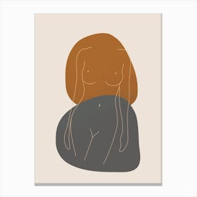 Line Female Figure 81 Canvas Print