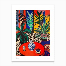 London United Kingdom Matisse Style 1 Watercolour Travel Poster Canvas Print