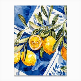 Lemons And Olives Canvas Print