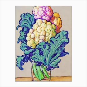 Cauliflower Fauvist vegetable Canvas Print