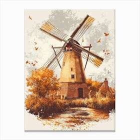 Autumn Windmill 1 Canvas Print