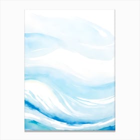 Blue Ocean Wave Watercolor Vertical Composition 116 Canvas Print