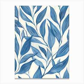 Blue Leaves 16 Canvas Print