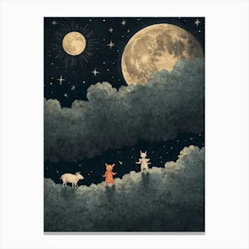 Night In The Sky Canvas Print