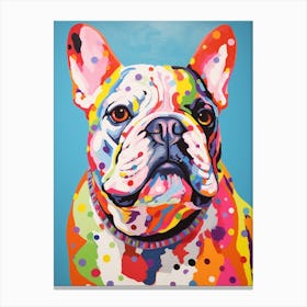 Bulldog Pop Art Inspired 1 Canvas Print
