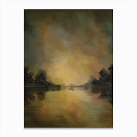 Sunset Over The Water Canvas Print