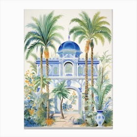 Blue And White Garden Canvas Print