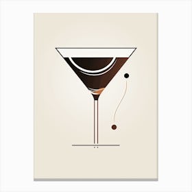 Mid Century Modern Espresso Martini Floral Infusion Cocktail 2 Canvas Print