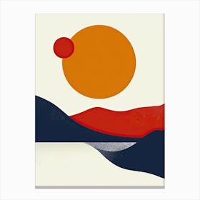 Sunset In The Sky, Simplicity Canvas Print