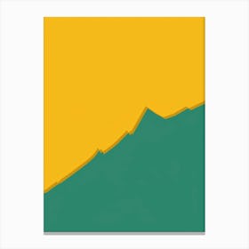 Green And Yellow Mountain Canvas Print