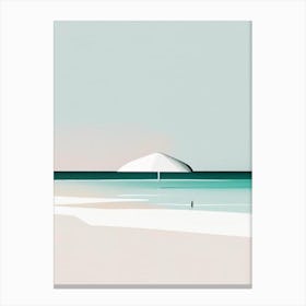 Mauritius Beach Simplistic Tropical Destination Canvas Print