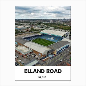 Elland Road, Stadium, Football, Soccer, Art, Wall Print Canvas Print