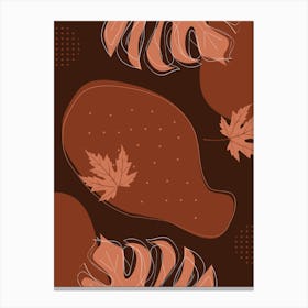 Autumn Leaves Pattern Canvas Print