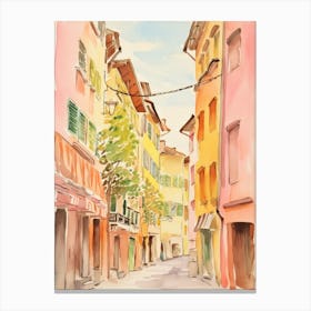 Parma, Italy Watercolour Streets 2 Canvas Print