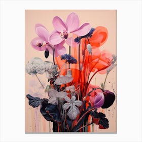 Surreal Florals Cyclamen 1 Flower Painting Canvas Print