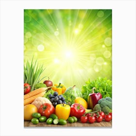Fresh Vegetables And Fruits — Stock Photo Canvas Print