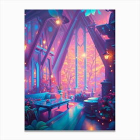 Psychedelic House Canvas Print