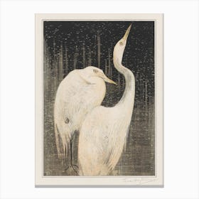 Two Egrets (1878–1905) , Theo Van Hoytema Canvas Print