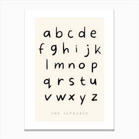 The Alphabet Black Nursery Print Canvas Print
