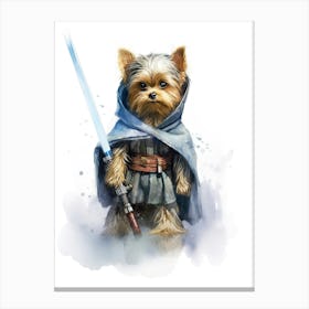 Yorkshire Terrier Dog As A Jedi 3 Canvas Print