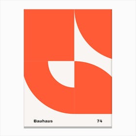 Geometric Bauhaus Poster 74 Canvas Print